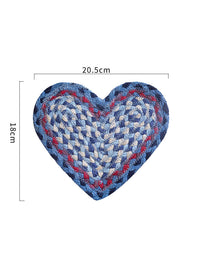 Heart Shape Handmade Woven Tablemat Potholders