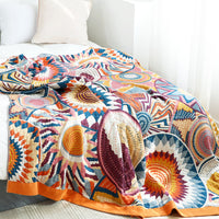 Mexico Pattern Double-side Bedcover Sofa Blanket