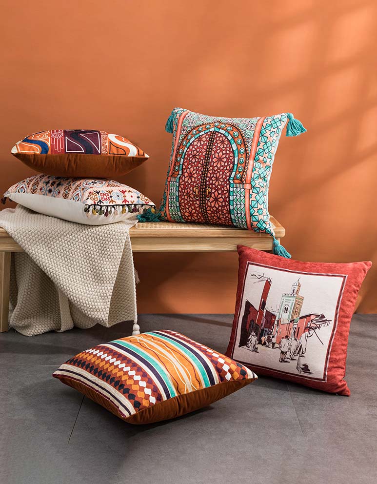 Modern Moroccan Bohemian Style Cushion Cover