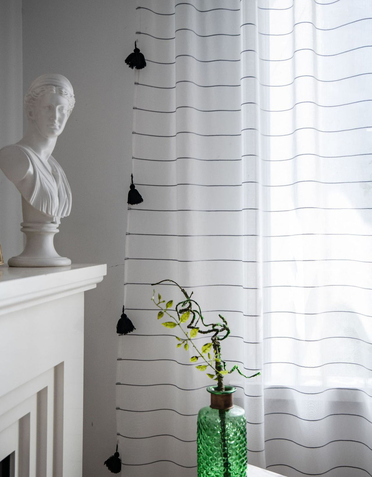 Modern Style Simplicity Transparent White Curtain