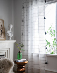 Rideau blanc transparent de style moderne et simple