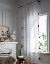 Rideau blanc transparent de style moderne et simple