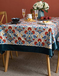 Morocco Style Flower Print Tablecloth