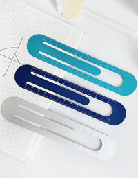 2 PCS Multifunctional Bookmark Ruler