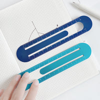 2 PCS Multifunctional Bookmark Ruler