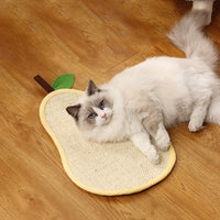 Alfombrilla para rascar para gatos colgante en forma de pera de sisal natural