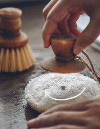 Brosse à vaisselle en soie de sisal naturel pour la cuisine