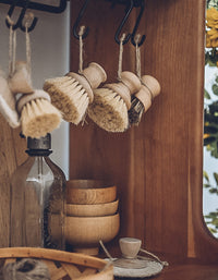 Brosse à vaisselle en soie de sisal naturel pour la cuisine