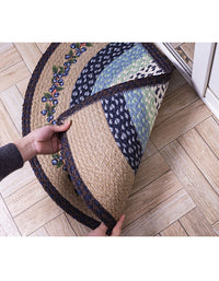 Non-slip Absorbent Semi-circle Woven Doorway Carpet