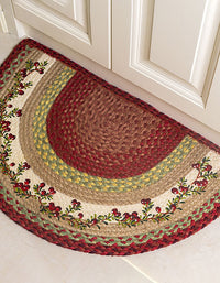 Non-slip Absorbent Semi-circle Woven Doorway Carpet