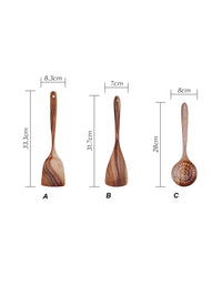 Spatule cuillère en bois antiadhésive pour cuisine