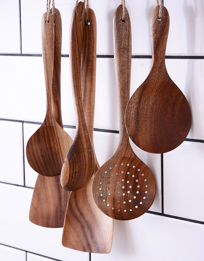 Spatule cuillère en bois antiadhésive pour cuisine