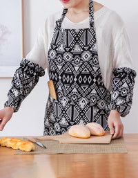 Nordic Black White Apron with Sleeve Covers