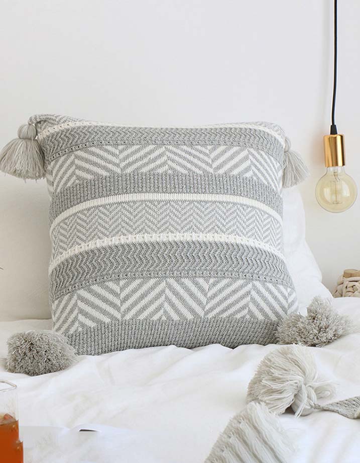 Nordic Style Knitted Square Cushion Cover