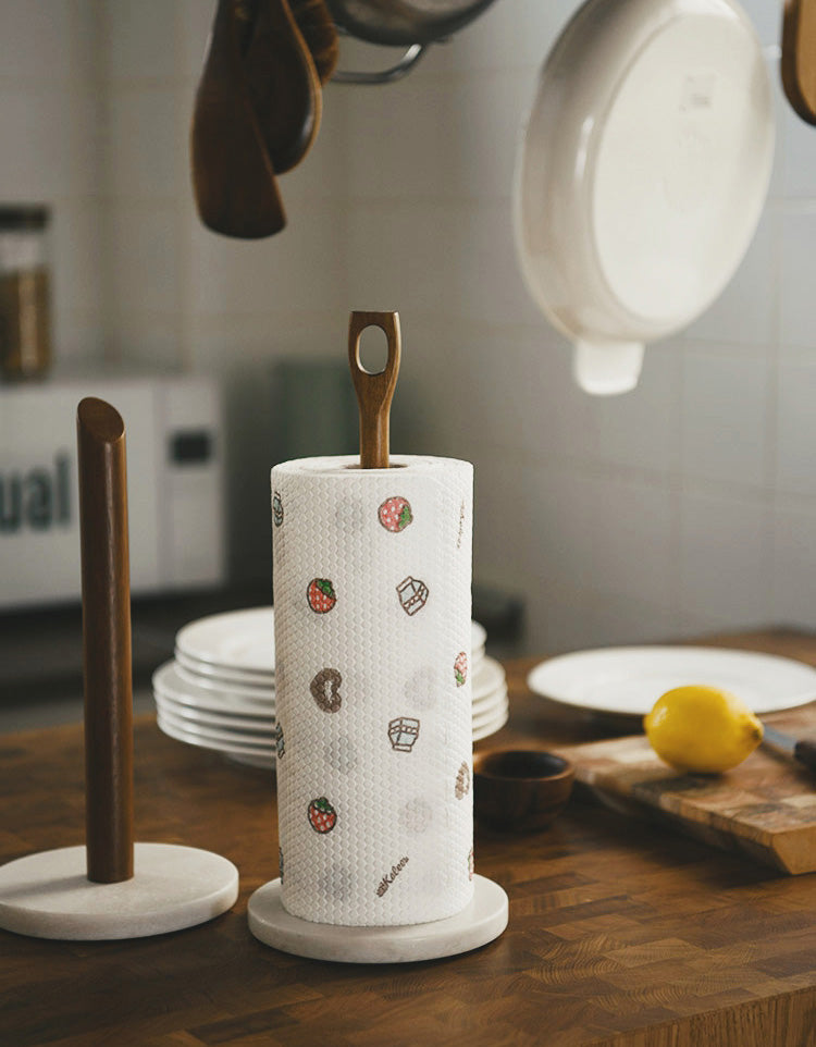 Kitchen Paper Tower Roll Holder Wooden