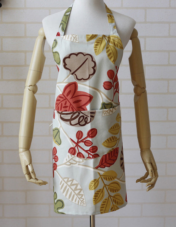 Delantal de cocina de algodón con estampado de flores estilo pastoral