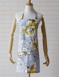 Pastoral Flower Print Cotton Cooking Apron