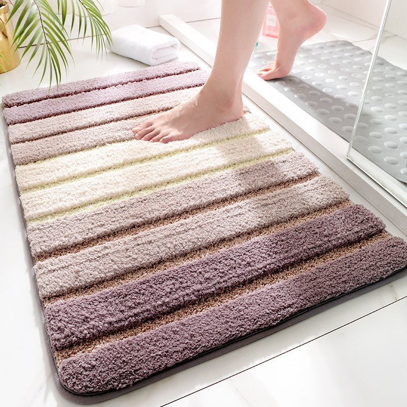 Tapis de bain à rayures simples