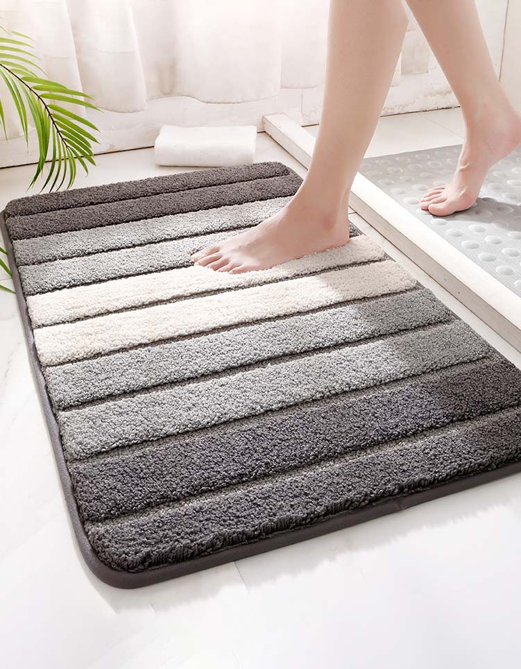 Tapis de bain à rayures simples