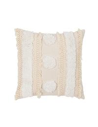 Housse de coussin à pompons de style ethnique bohème