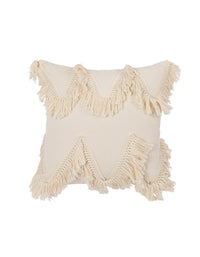 Housse de coussin à pompons de style ethnique bohème