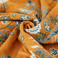 Couverture de canapé à pompons double face à motif floral