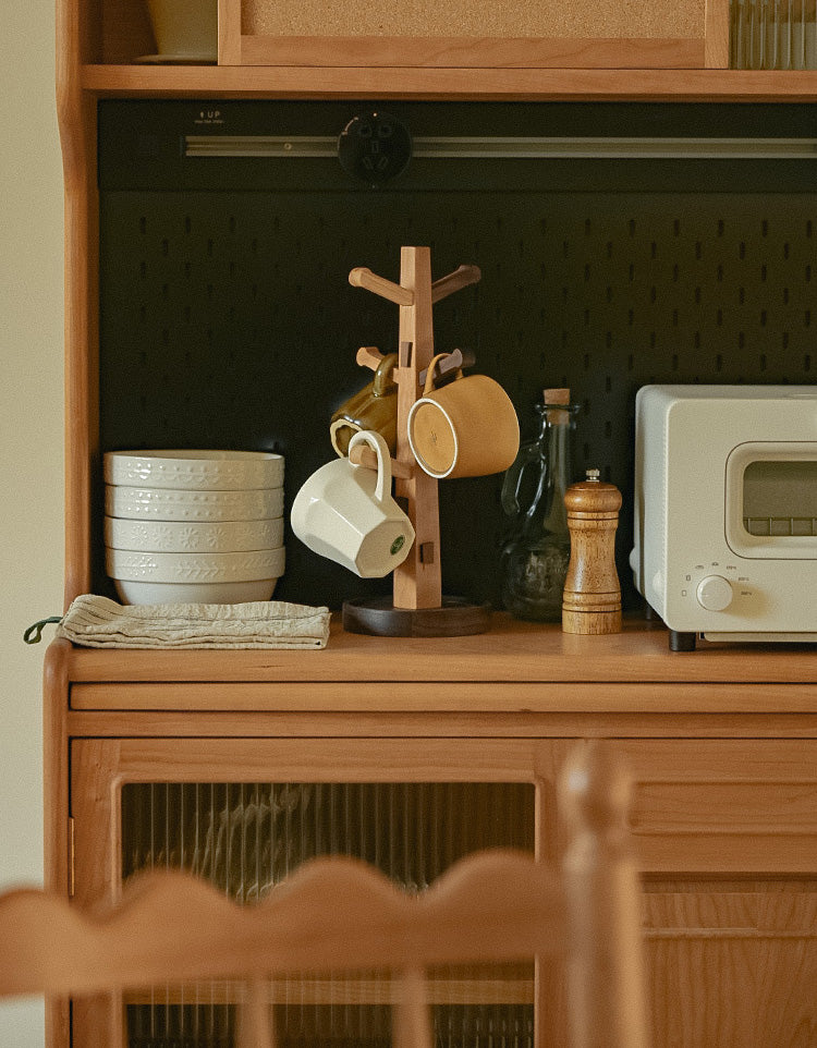 Porte-tasse à thé en bois en forme d'arbre