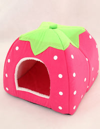 Washable Strawberry-Shaped Detachable Dog House