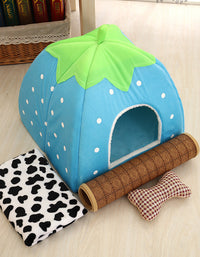 Washable Strawberry-Shaped Detachable Dog House