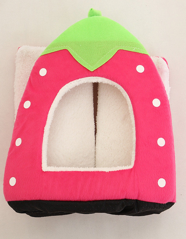 Washable Strawberry-Shaped Detachable Dog House