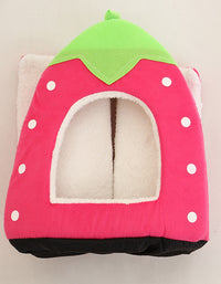 Washable Strawberry-Shaped Detachable Dog House