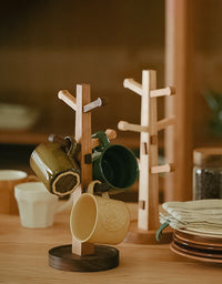 Tree-shaped Wooden Tea Cup Holder