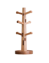 Tree-shaped Wooden Tea Cup Holder