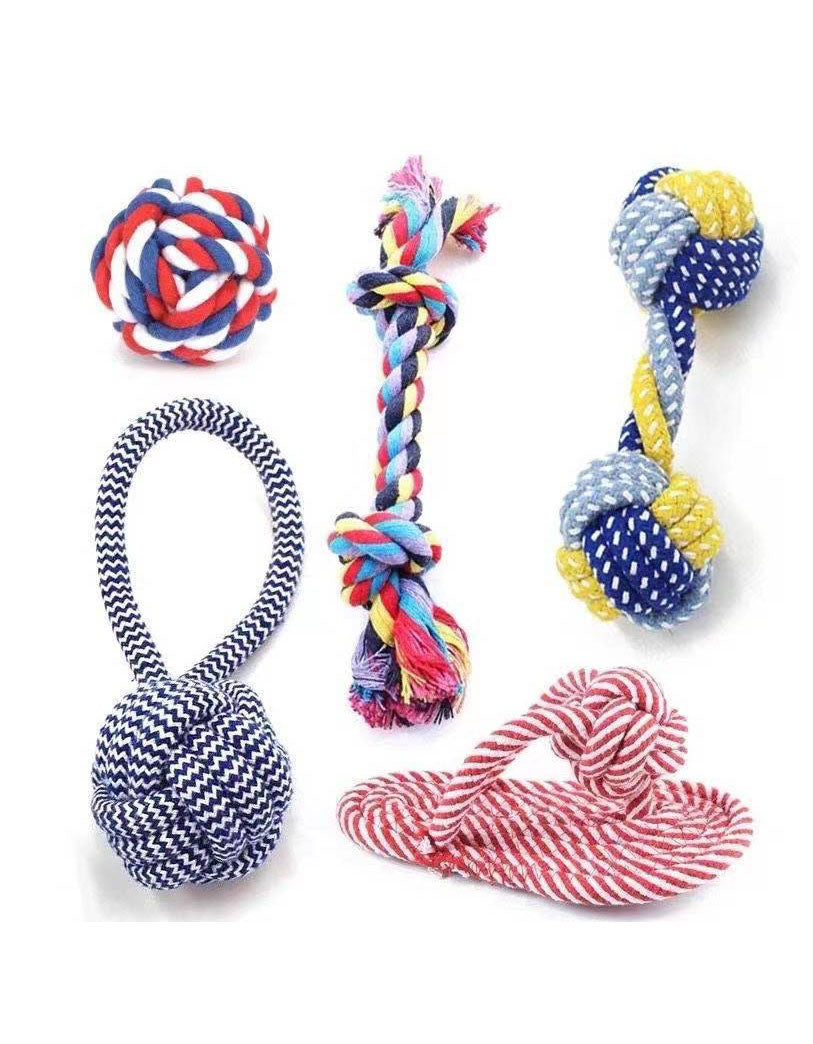 Dog Tooth Grinding and Bite Resistant Cotton Rope Toys