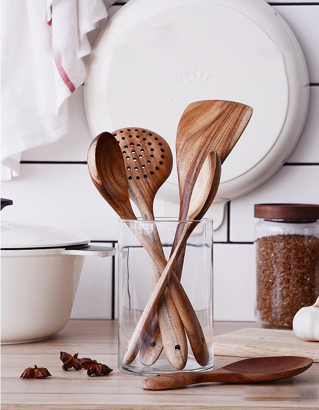 Spatule cuillère en bois antiadhésive pour cuisine